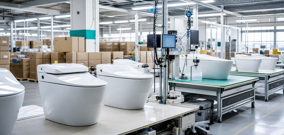 Smart toilet OEM sample confirmation and quality review